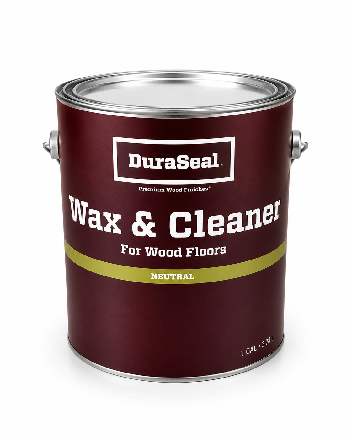 DuraSeal Wax & Cleaner Neutral 1 gallon cleaner and maintenance wax for waxed hardwood floors on white background