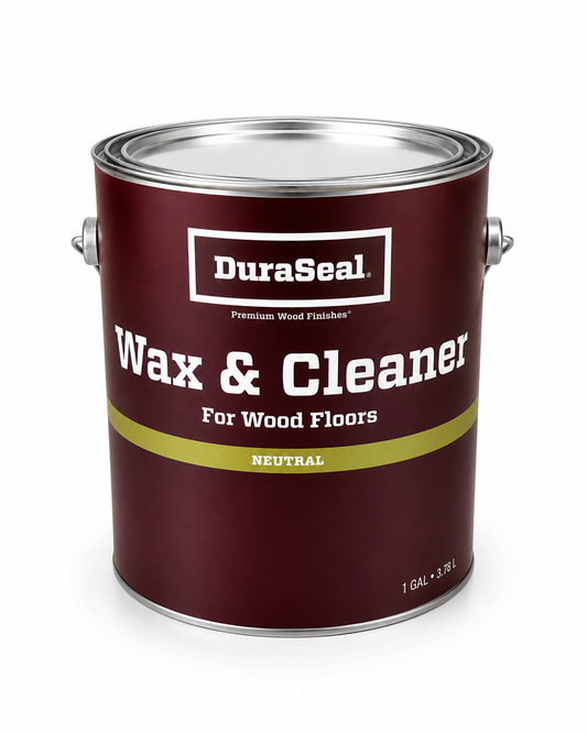DuraSeal Wax & Cleaner Neutral 1 gallon cleaner and maintenance wax for waxed hardwood floors on white background